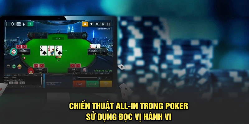 Chiến thuật All-in trong Poker sử dụng đọc vị hành vi